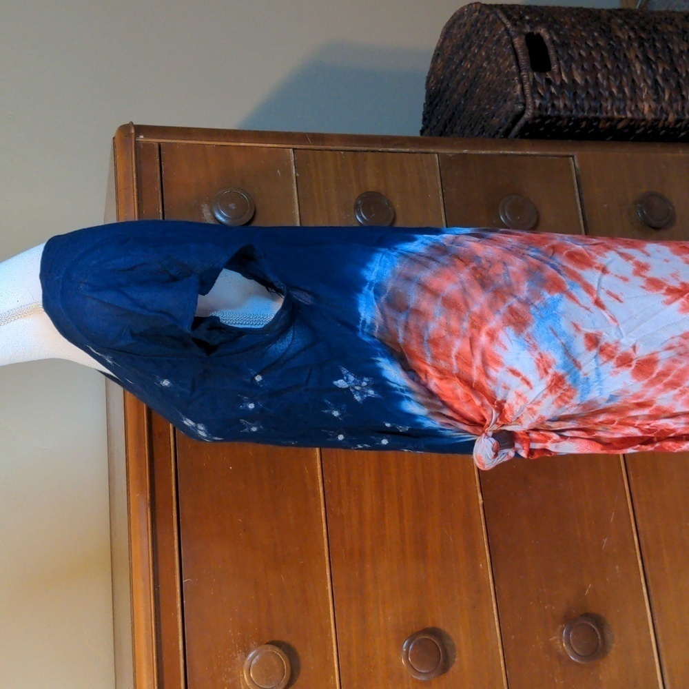 TIE DYE red white blue FASHION FORCE -swim coverup 4th Of July READY!❤️🤍💙 - Picture 10 of 13